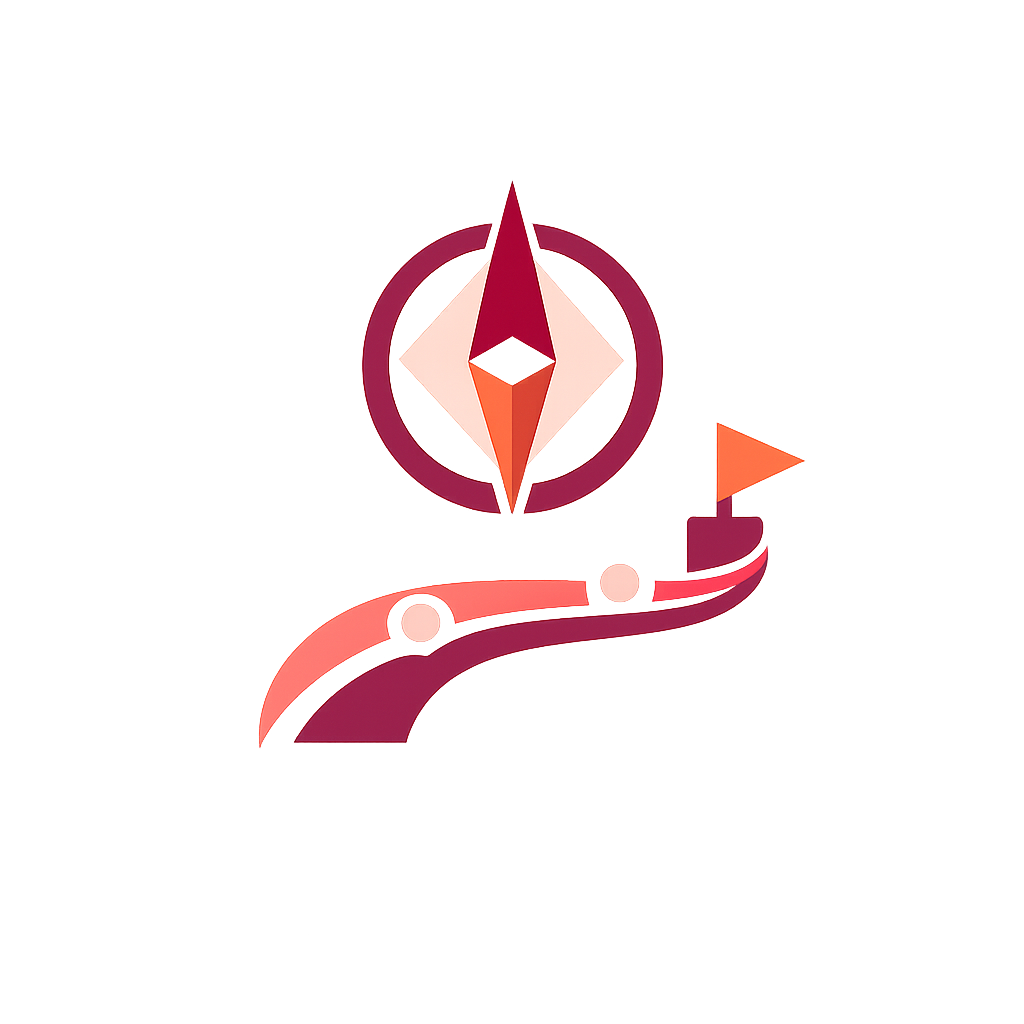Abstract strategic direction symbol